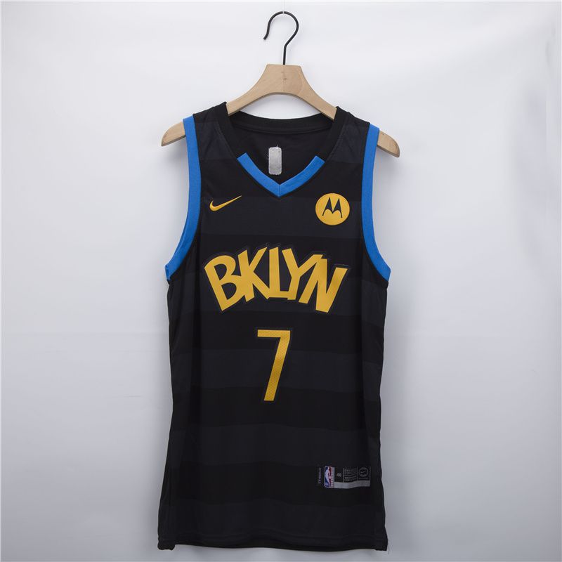 Men Brooklyn Nets #7 Durant black Fashion Nike 2021 NBA Jersey